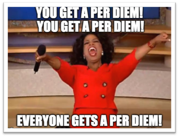 Everyone gets a per diem with nonprofit per diem management.